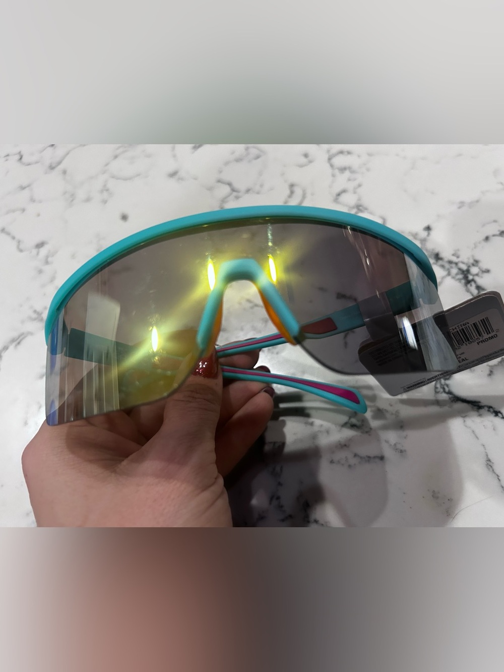 West Loop Turquoise Sunglasses with Orange Nose Pads